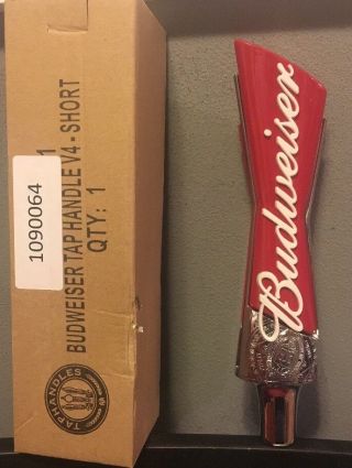 Budweiser Bowtie Tap Handle Signature Logo Keg Bar Brand 8.  5 " Short