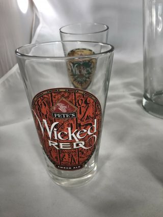 Pete’s Wicked Ale 6 Piece Set Beer Pitcher With 5 Beer Glasses 3
