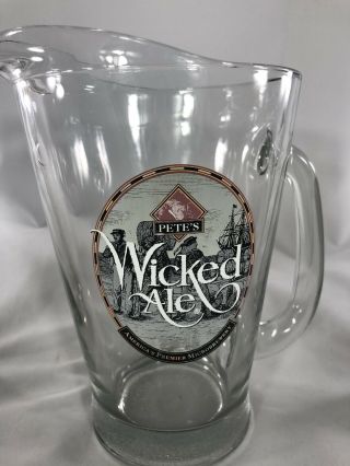 Pete’s Wicked Ale 6 Piece Set Beer Pitcher With 5 Beer Glasses 7