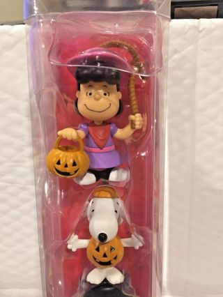 PEANUTS HALLOWEEN 3 PIECE FIGURE SET LUCY COWGIRL SNOOPY PUMPKIN AND CHARLIE HTF 2