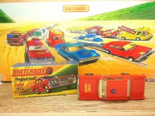 Matchbox Superfast 59 Fire Chief Car Fire Chief LABELS 4