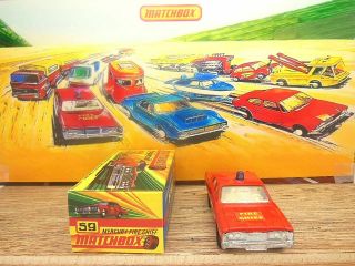 Matchbox Superfast 59 Fire Chief Car Fire Chief LABELS 5
