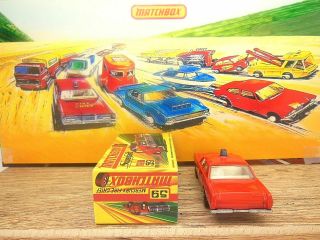 Matchbox Superfast 59 Fire Chief Car Fire Chief LABELS 6