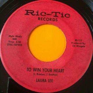 Northern Soul 45 Laura Lee - To Win Your Heart - Ric - Tic Reissue