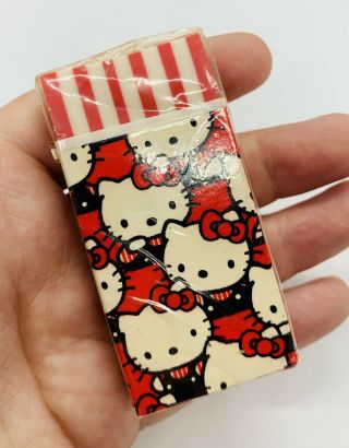 Vintage Hello Kitty Eraser Sanrio Stationery 1990 Red White