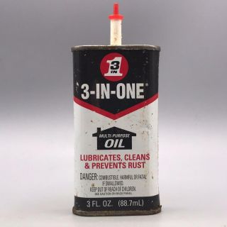 Vintage 3 In 1 Oil Metal Oil Can Advertising