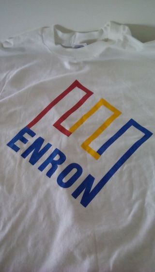 Enron Collectible Tee Shirt Xl With Yellow Color Enron Logo