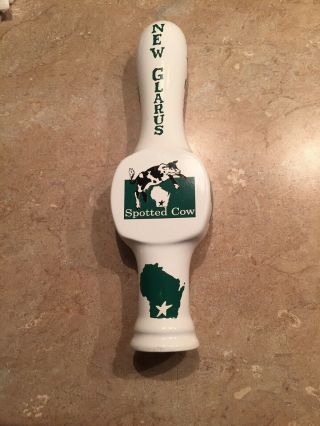 Glarus Spotted Cow Beer Tap Handle 10 " Wisconsin Brewing Company Co.  Brewery