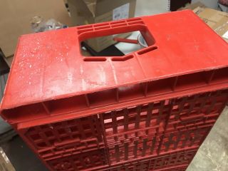 . Coca Cola Coke Crate Carrier Red Plastic Stackable Bottle Case - husky 2