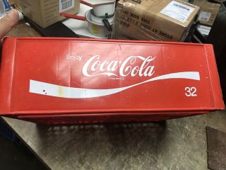 . Coca Cola Coke Crate Carrier Red Plastic Stackable Bottle Case - husky 4