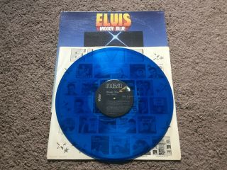 Elvis Presley " Moody Blue " Lp Nm Blue Vinyl,  Album,  Record 1977