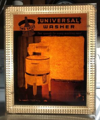 Vintage 1947 Universal Washer Advertising Display Light Maytag Kenmore