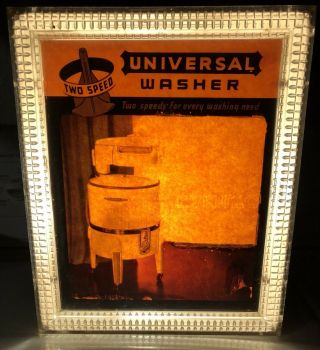 Vintage 1947 Universal Washer Advertising Display Light Maytag Kenmore 3