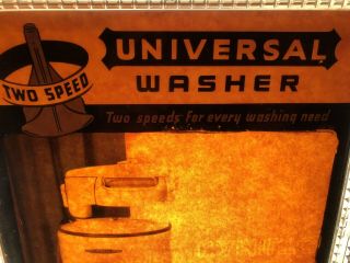 Vintage 1947 Universal Washer Advertising Display Light Maytag Kenmore 4
