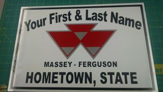 Personalized Massey - Ferguson Aluminum Name Sign
