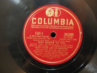 BILLIE HOLIDAY MISS BROWN TO YOU & I WISHED ON THE MOON COLUMBIA C61 - 2 78 RPM 4