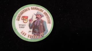 Rare $5.  00 Wyatt Earp Legends Of The West Saloon & Gambling Hall Chip