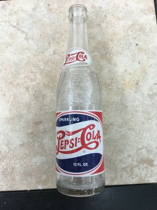 Red White And Blue Label Double Dot,  Pepsi Cola Bottle 12 Oz.  Greenville,  S C