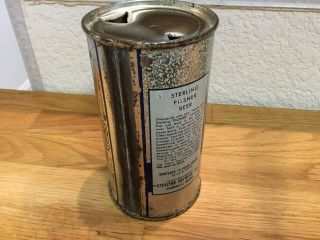 Sterling (136 - 33) OI flat top beer can by Sterling,  Evansville,  IN 4