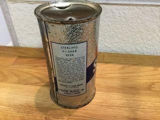 Sterling (136 - 33) OI flat top beer can by Sterling,  Evansville,  IN 5