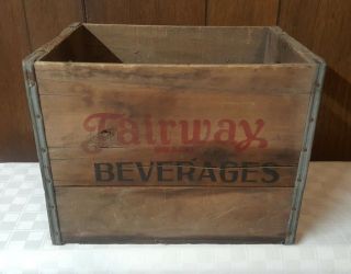 Vintage Fairway Brand Beverages Wood Wooden Crate Soda Box - St.  Paul Minnesota