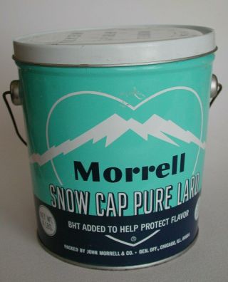 2) Collectible Lard Tins - Cudahy ' s REX,  and Morrell Snow Cap 2