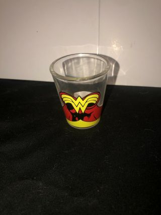 Wonder Woman Shot Glass Yellow And Red Drinking Bar Avengers