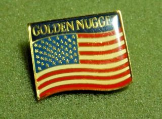 Golden Nugget With American Usa Flag Lapel Pin Golden Nugget Las Vegas Nevada