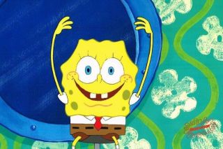 Spongebob Squarepants Hand Painted Cel Season One Rare A 16