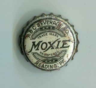 Moxie Cork Lined Soda Bottle Cap Crown Abc Beverage Co.  Reading Pennsylvania Pa