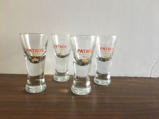 Patron Tequila Xo Cafe Dark Glass Shot Glasses (4)