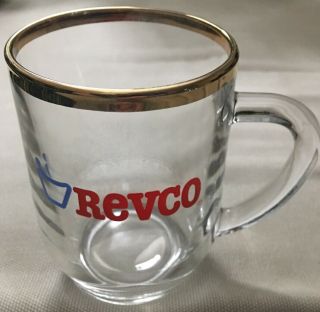 , Vintage Revco Pharmacy Drug Store Old Advertising Mug Clear Glass Cup/mug