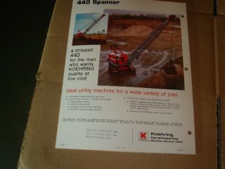 Koehring 440 Lift Crane Dealers Sales Brochure Pamphlet 5