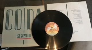 Led Zeppelin - Coda Vinyl Lp,  Inner Uk 1st Press Embossed Sleeve A2/ - B G/f Vg,