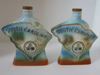 Jim Beam South Carolina Tricentennial Empty Whiskey Bottle Decanters