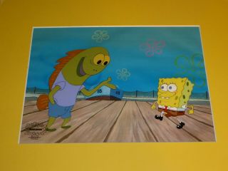 Spongebob Squarepants Nickelodeon Animation Art 2000 Viacom 16 X 13