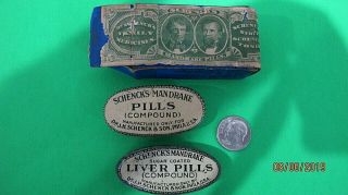 2 Vintage Medicine Sample Tins Dr,  J.  A.  Schenck 
