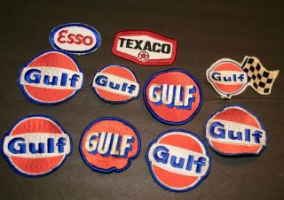 Gulf Esso Texaco Embroidered Cloth Patch Badges Gas Fuel Service Station Patches