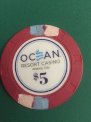 Ocean Resort Casino $5 Chip Atlantic City,  Nj