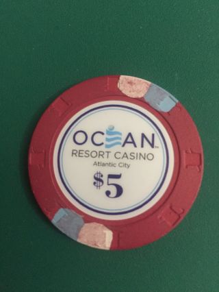 Ocean Resort Casino $5 Chip Atlantic City,  NJ 2