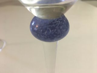 MARTINI GLASSES WITH CLEAR STEM AND PURPLE BALL - 8 