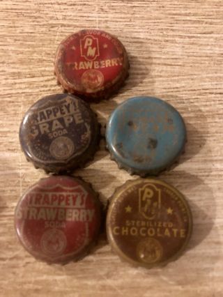5 Vintage Cork Louisiana Soda Pop Bottle Caps Hanley’s Trappey’s 5