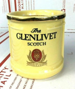 Glenlivet Jug Porcelain 4” 12 Year Old Scotch Vintage Rare France Change Bowl