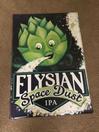 Elysian Brewing Space Dust Ipa Metal Beer Sign Nib Htf 16” X 24” Coasters