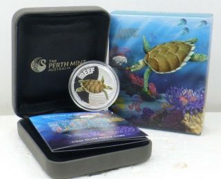 2011 50¢ 1/2oz Silver Proof Coin’s Australian Sea Life Ll Turtle Reef Perth