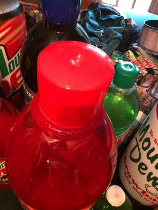 Mountain Dew CODE RED inflatable bottle over 4’ tall Holds air MAN CAVE 4