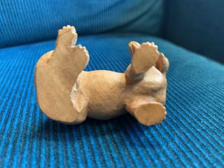 Hand - Carved Wooden Figurines of Dachshund Dogs.  Mother and pup? CUTE 7