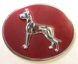 Great Dane Trailer Emblem/plaque/logo Shiny Animal Collectible Dog