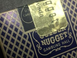 2 1976 Old Stamp Golden Nugget Playing Cards Open Vintage Las Vegas Casino 5