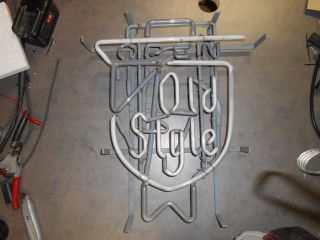 OLD STYLE Neon Beer Sign Parts sign,  Not.  Parts Or Decor No tran 2